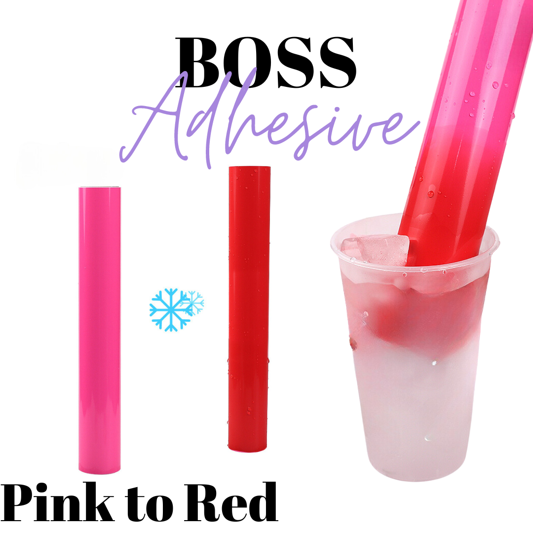 Adhesive Vinyl- Boss Adhesive - Cold Colour Change Pink/Red