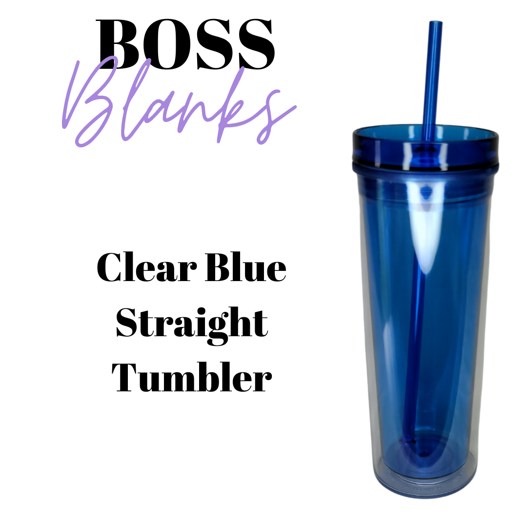 19oz Pastel Clear Straight Acrylic Tumbler