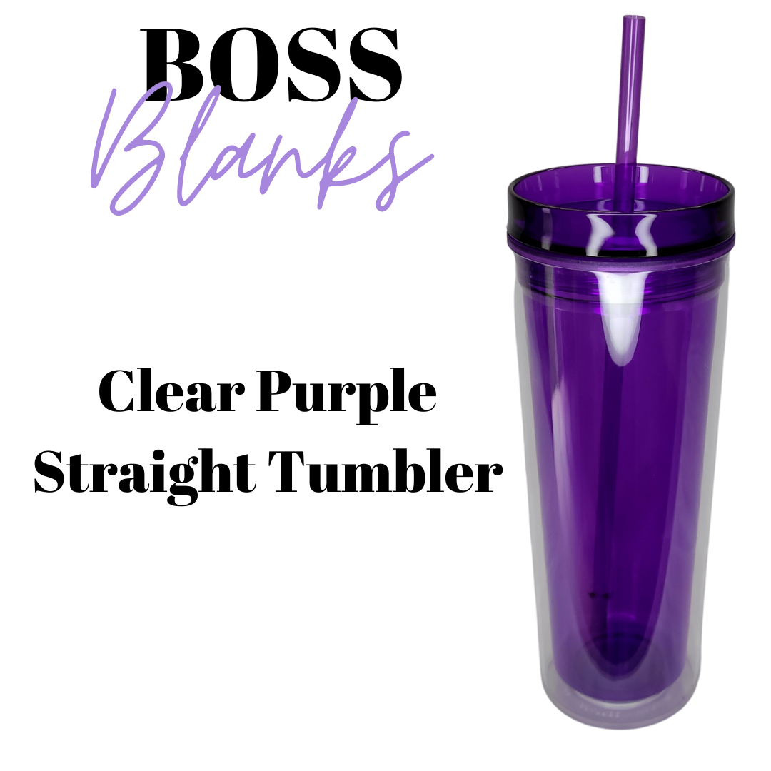 19oz Pastel Clear Straight Acrylic Tumbler