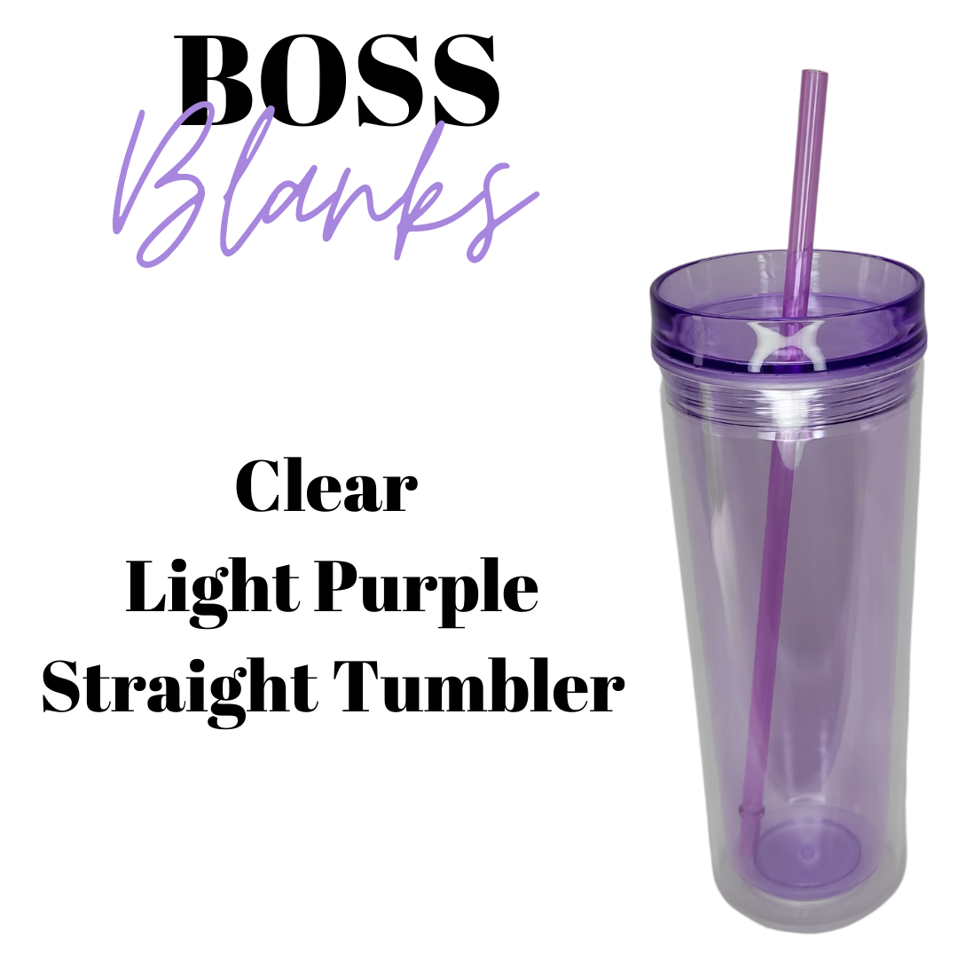 19oz Pastel Clear Straight Acrylic Tumbler