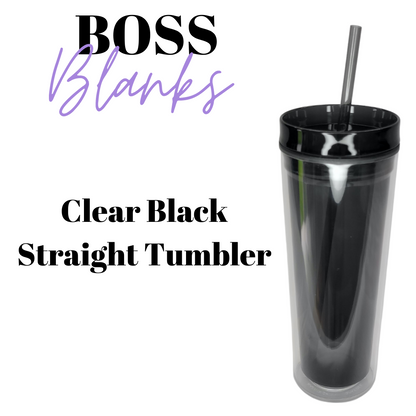 19oz Pastel Clear Straight Acrylic Tumbler