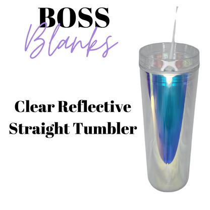 19oz Pastel Clear Straight Acrylic Tumbler