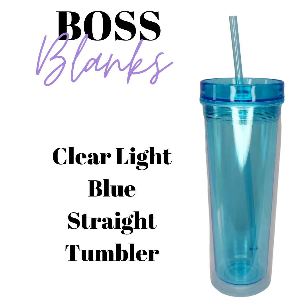 19oz Pastel Clear Straight Acrylic Tumbler